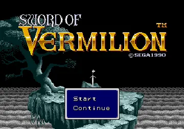 Sword of Vermilion (USA, Europe) screen shot title